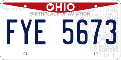 OH license plate FYE5673