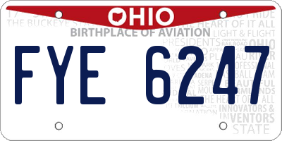 OH license plate FYE6247