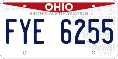 OH license plate FYE6255