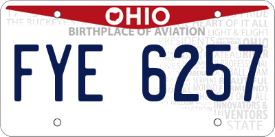 OH license plate FYE6257