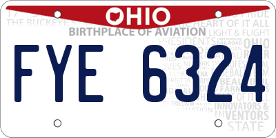 OH license plate FYE6324