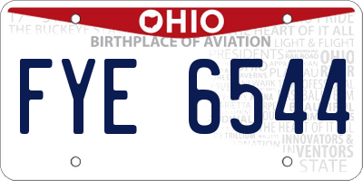 OH license plate FYE6544