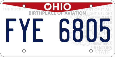 OH license plate FYE6805