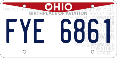 OH license plate FYE6861