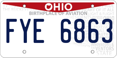 OH license plate FYE6863
