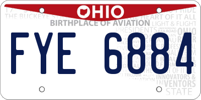 OH license plate FYE6884
