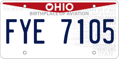 OH license plate FYE7105
