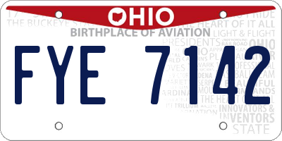 OH license plate FYE7142