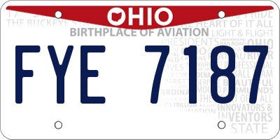 OH license plate FYE7187