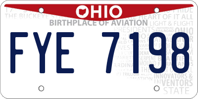 OH license plate FYE7198