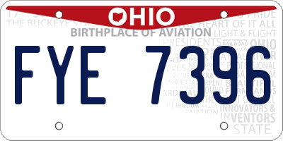 OH license plate FYE7396