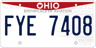 OH license plate FYE7408