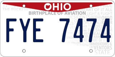 OH license plate FYE7474