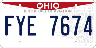 OH license plate FYE7674
