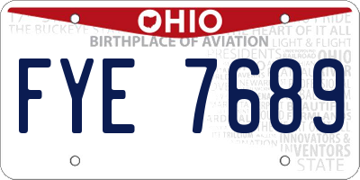 OH license plate FYE7689
