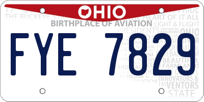 OH license plate FYE7829