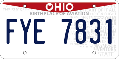 OH license plate FYE7831
