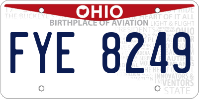 OH license plate FYE8249