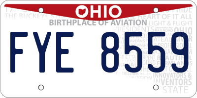 OH license plate FYE8559