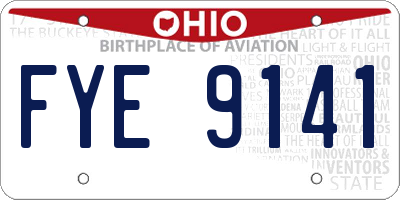 OH license plate FYE9141