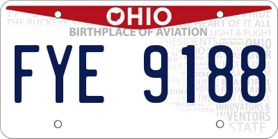 OH license plate FYE9188
