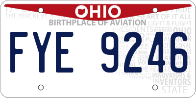 OH license plate FYE9246