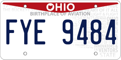 OH license plate FYE9484