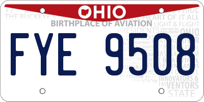 OH license plate FYE9508
