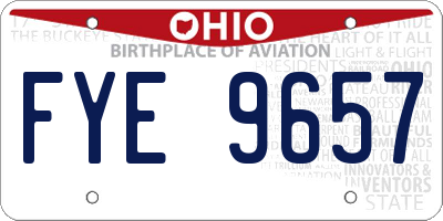 OH license plate FYE9657
