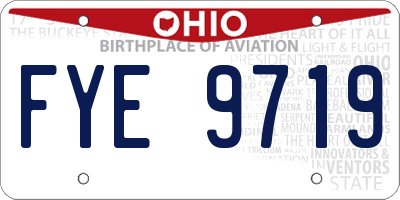 OH license plate FYE9719