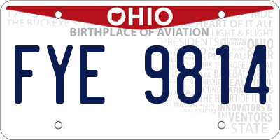 OH license plate FYE9814