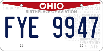 OH license plate FYE9947