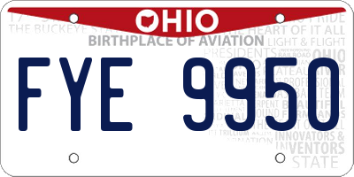 OH license plate FYE9950