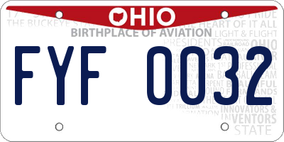 OH license plate FYF0032