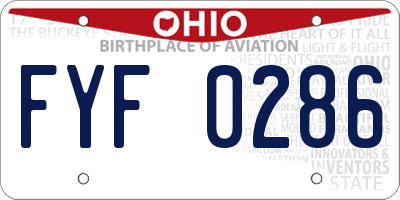 OH license plate FYF0286