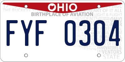 OH license plate FYF0304