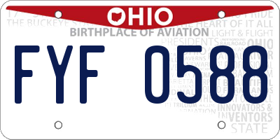 OH license plate FYF0588