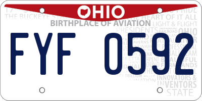 OH license plate FYF0592