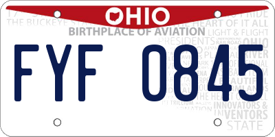 OH license plate FYF0845