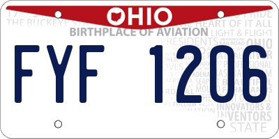 OH license plate FYF1206