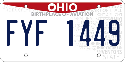 OH license plate FYF1449