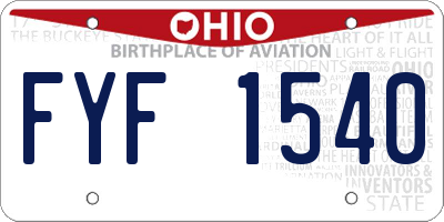 OH license plate FYF1540