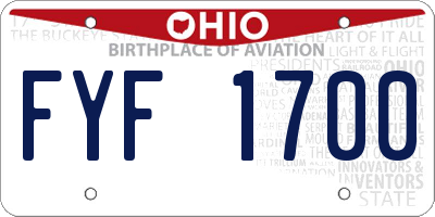 OH license plate FYF1700