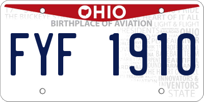 OH license plate FYF1910