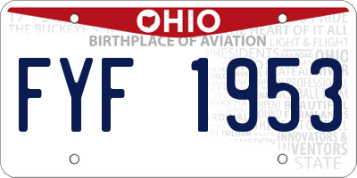 OH license plate FYF1953