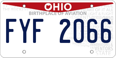 OH license plate FYF2066