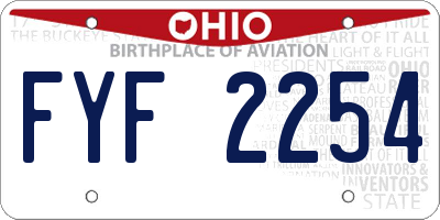 OH license plate FYF2254