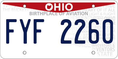 OH license plate FYF2260