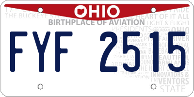 OH license plate FYF2515
