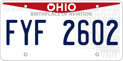 OH license plate FYF2602